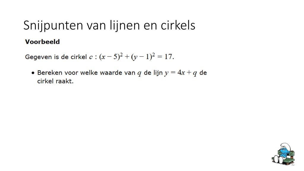 Raaklijnen En Snijpunten Bij Cirkels Een Kennisclip Voor Havo